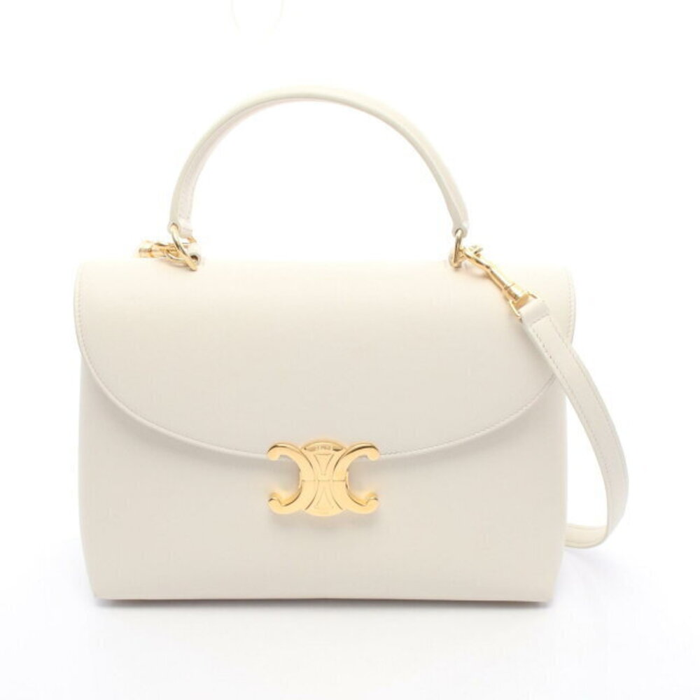 Celine Nino Handbag Leather White